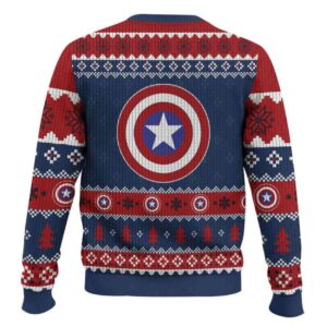 Alternative view of Have A Marvelous Christmas Captain America Ugly Christmas Sweater
