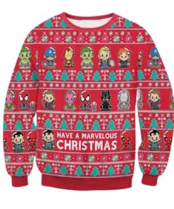 Alternative view of Have A Marvelous Christmas Ugly Christmas Sweater 