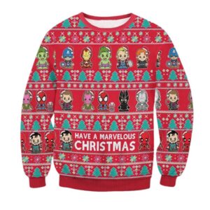 Have A Marvelous Christmas Ugly Christmas Sweater - Grishko.com