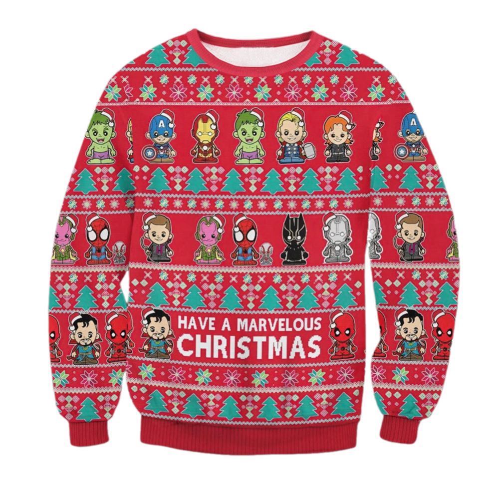 Have A Marvelous Christmas Ugly Christmas Sweater - Grishko.com