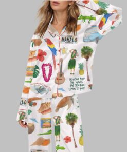 Hawaii Planner Satin Pajama Set