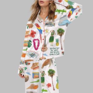 Hawaii Planner Satin Pajama Set