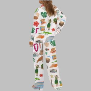 Alternative view of Hawaii Planner Satin Pajama Set