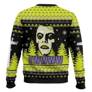 Alternative view of Hawk Tuah The Exorcist Horror Ugly Christmas Sweater