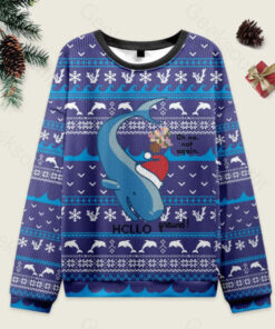 HCLLO Ugly Christmas Fuzzy Fleece Sweatshirt