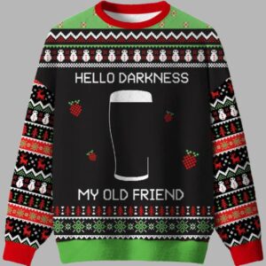 Hello Darkness My Old Friend Black Ugly Christmas Sweater - gullprint.com