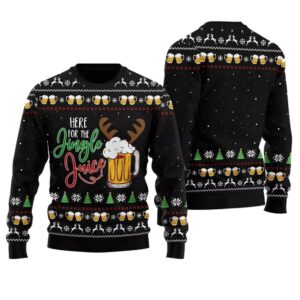 Alternative view of Here for the Jingle Juice Ugly Christmas Sweater - Grishko.com