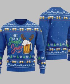 Alternative view of Here For The Jingle Juice Ugly Sweater Christmas 2025 