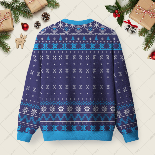 Alternative view of Here for the Wrapping Paper Ugly Christmas Fuzzy Fleece Sweatshirt