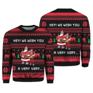 Hey We Wish You a Futurama Ugly Christmas Sweater - Grishko.com