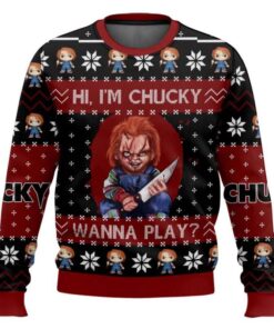 Hi I'm Chucky Wanna Play Ugly Christmas Sweater
