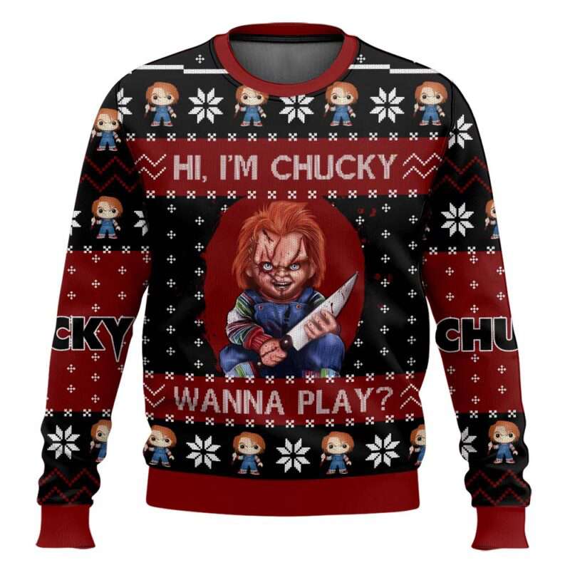 Hi I'm Chucky Wanna Play Ugly Christmas Sweater