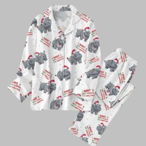 Hippopotamus Christmas Pajamas Set