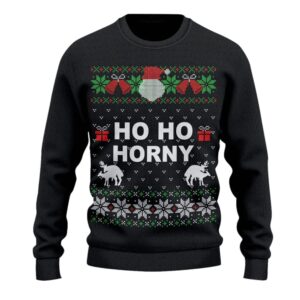 Alternative view of Ho Ho Horny Christmas Sweater - Grishko.com
