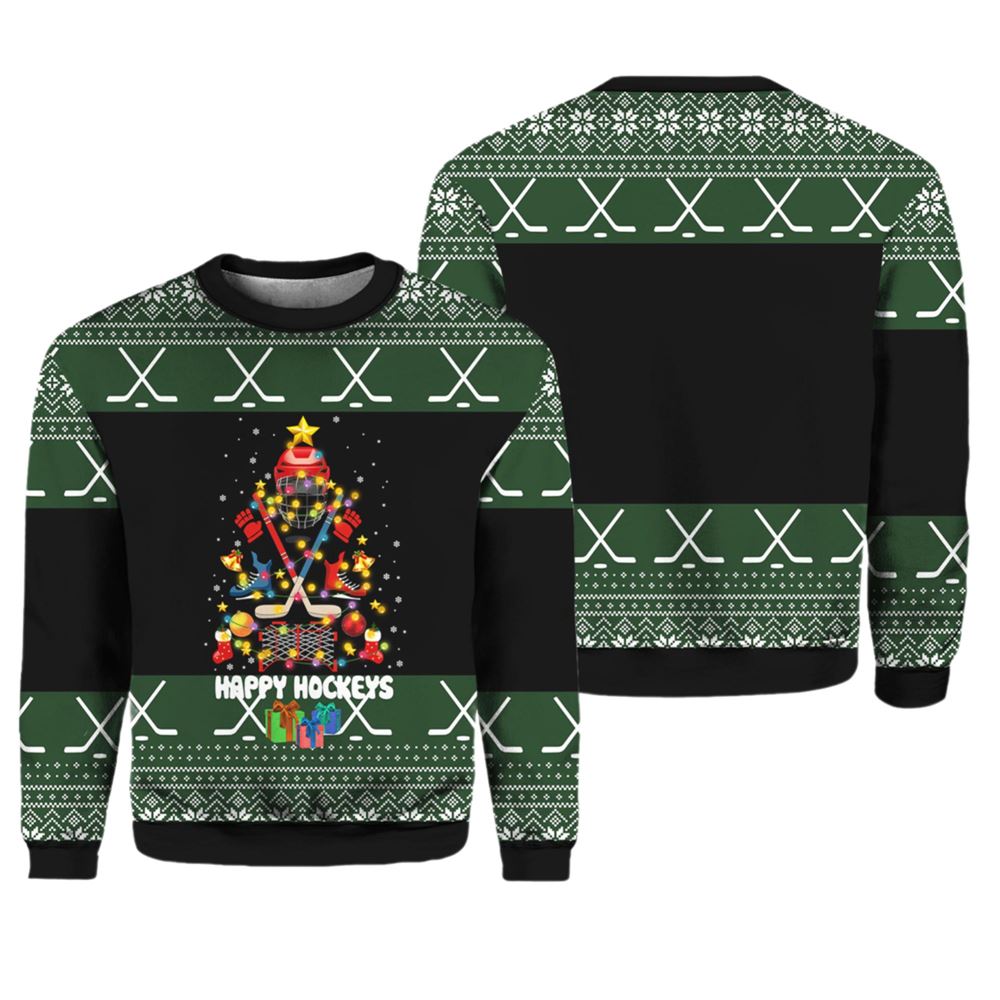Hockey Christmas Ugly Christmas Sweater - Grishko.com