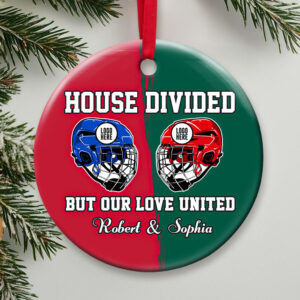 Hockey Family Ornament - Hockey Helmet - Personalized Gifts For Ice Hockey Lovers