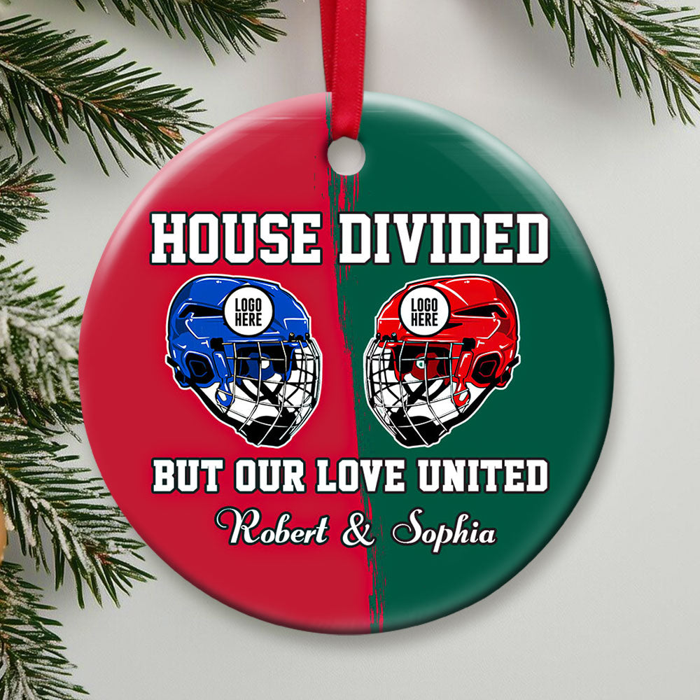 Hockey Family Ornament - Hockey Helmet - Personalized Gifts For Ice Hockey Lovers
