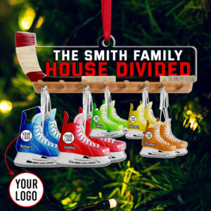 Alternative view of Hockey Family Ornament - Roller Skates - Personalized Christmas Gifts For Hockey Lovers