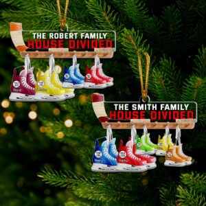 Hockey Family Ornament - Roller Skates - Personalized Christmas Gifts For Hockey Lovers