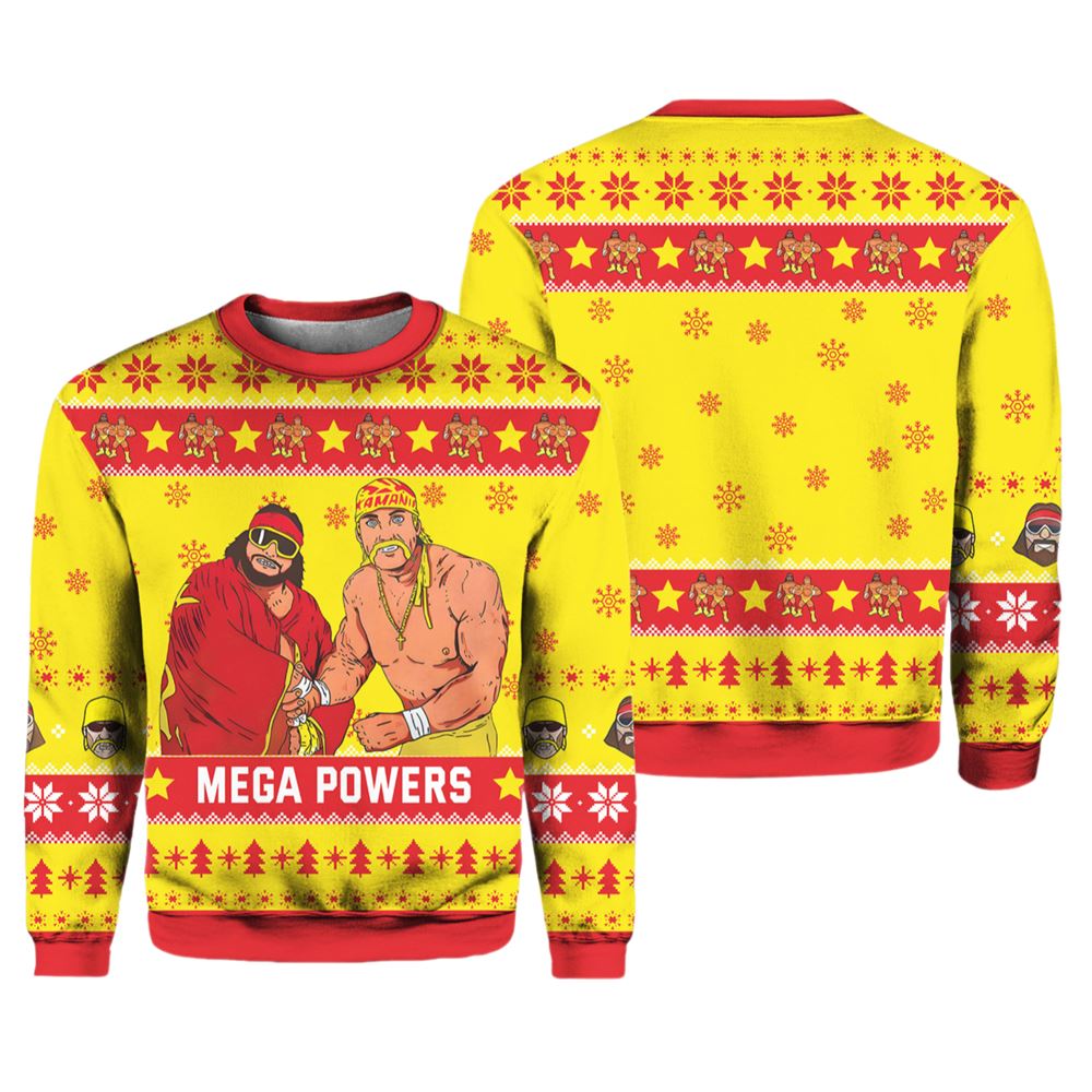 Hogan Macho Man Mega Powers Ugly Christmas Sweater - Grishko.com - Image 3
