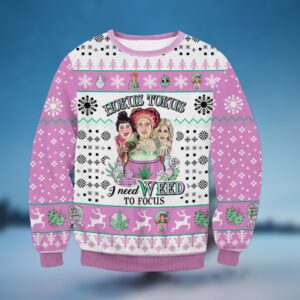 Hokus Tokus I Need Weed To Focus Ugly Sweater - Grishko.com