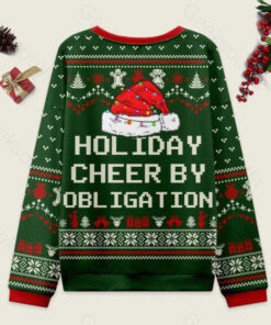 Alternative view of Holiday Cheer by Obligation Green Ugly Christmas Fuzzy Fleece Sweatshirt
