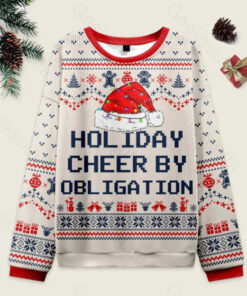 Holiday Cheer by Obligation Off-White Ugly Christmas Fuzzy Fleece Sweatshirt