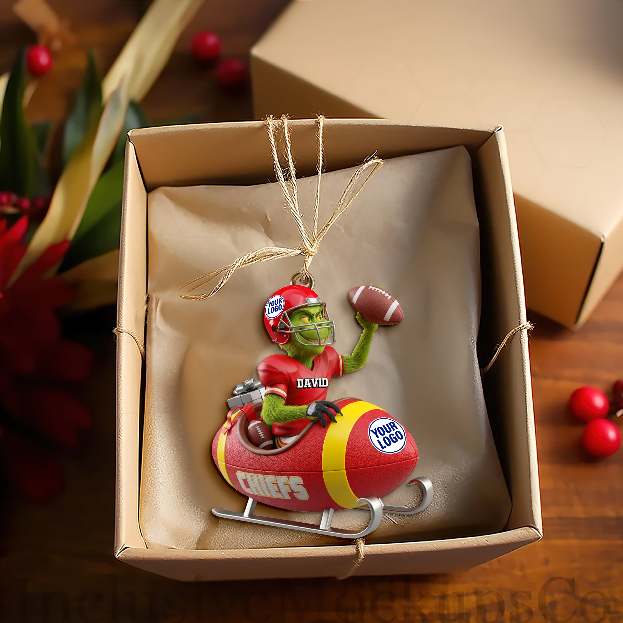 Holiday Touchdown Ornament - Personalized Christmas Gift Sport Lovers 06KILU231025 - Image 5