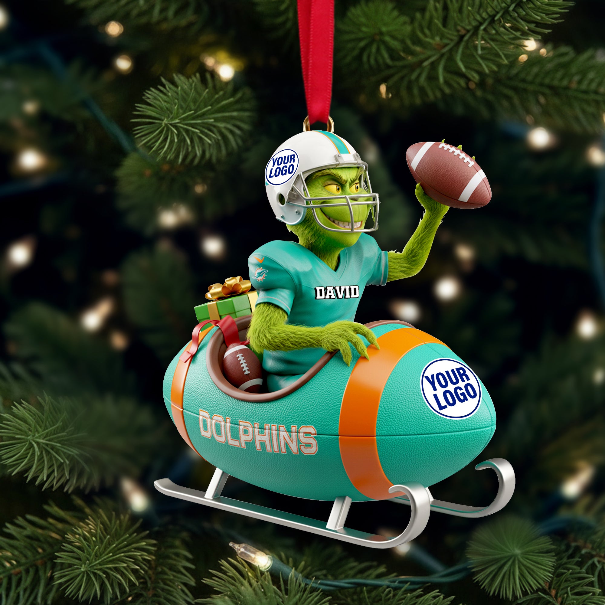 Holiday Touchdown Ornament - Personalized Christmas Gift Sport Lovers 06KILU231025 - Image 4