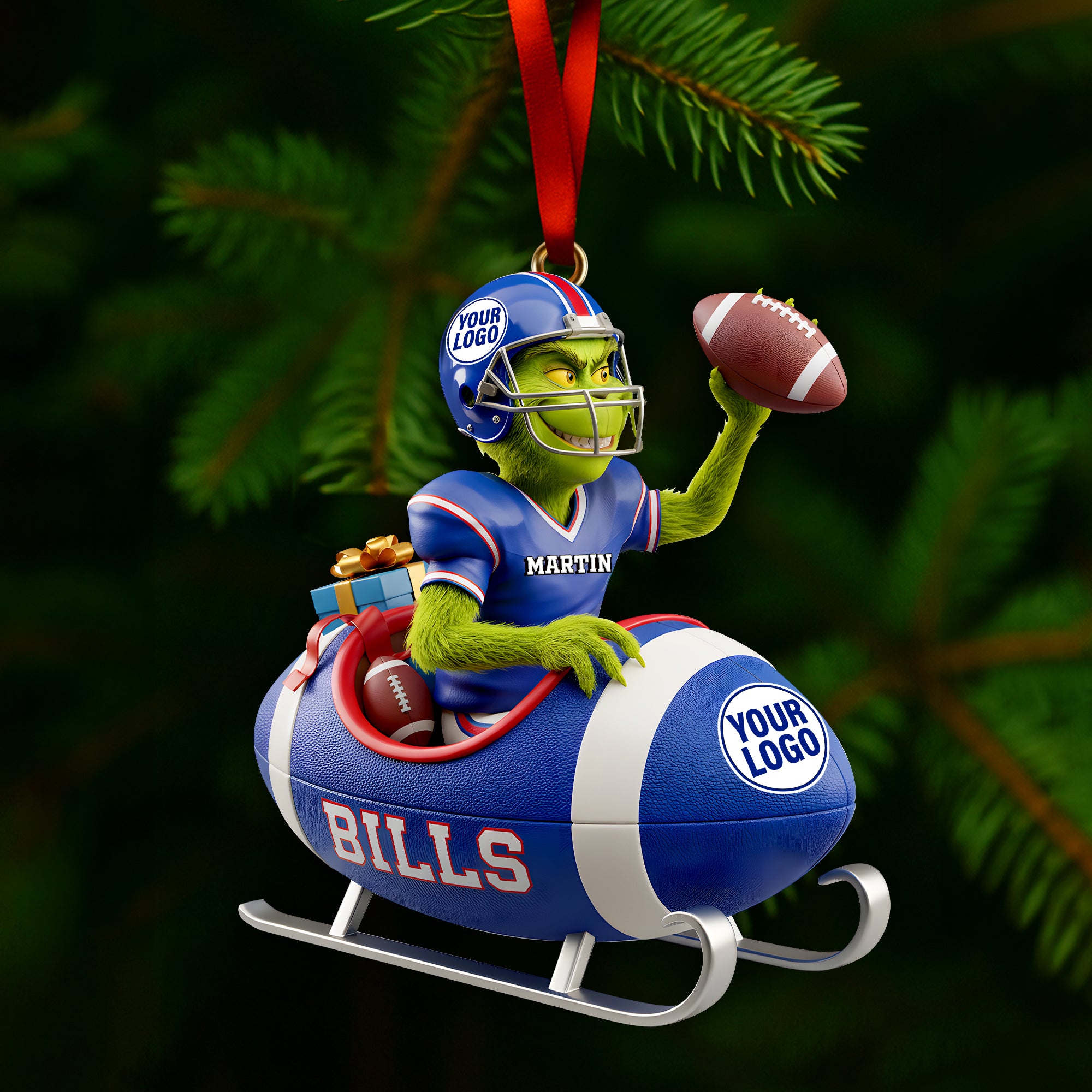 Holiday Touchdown Ornament - Personalized Christmas Gift Sport Lovers 06KILU231025 - Image 3