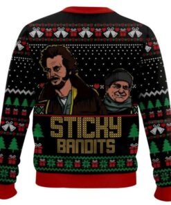 Alternative view of Home Alone Sticky Bandits Ugly Christmas Sweater