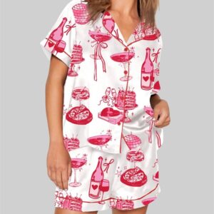Homebody Cocktail Girl Social Club Retro Disco Ball Margarita Pajama Set