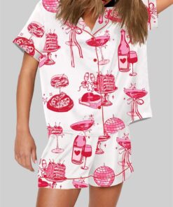 Alternative view of Homebody Cocktail Girl Social Club Retro Disco Ball Margarita Pajama Set