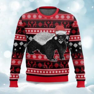 Honey Badger Ugly Christmas Sweater