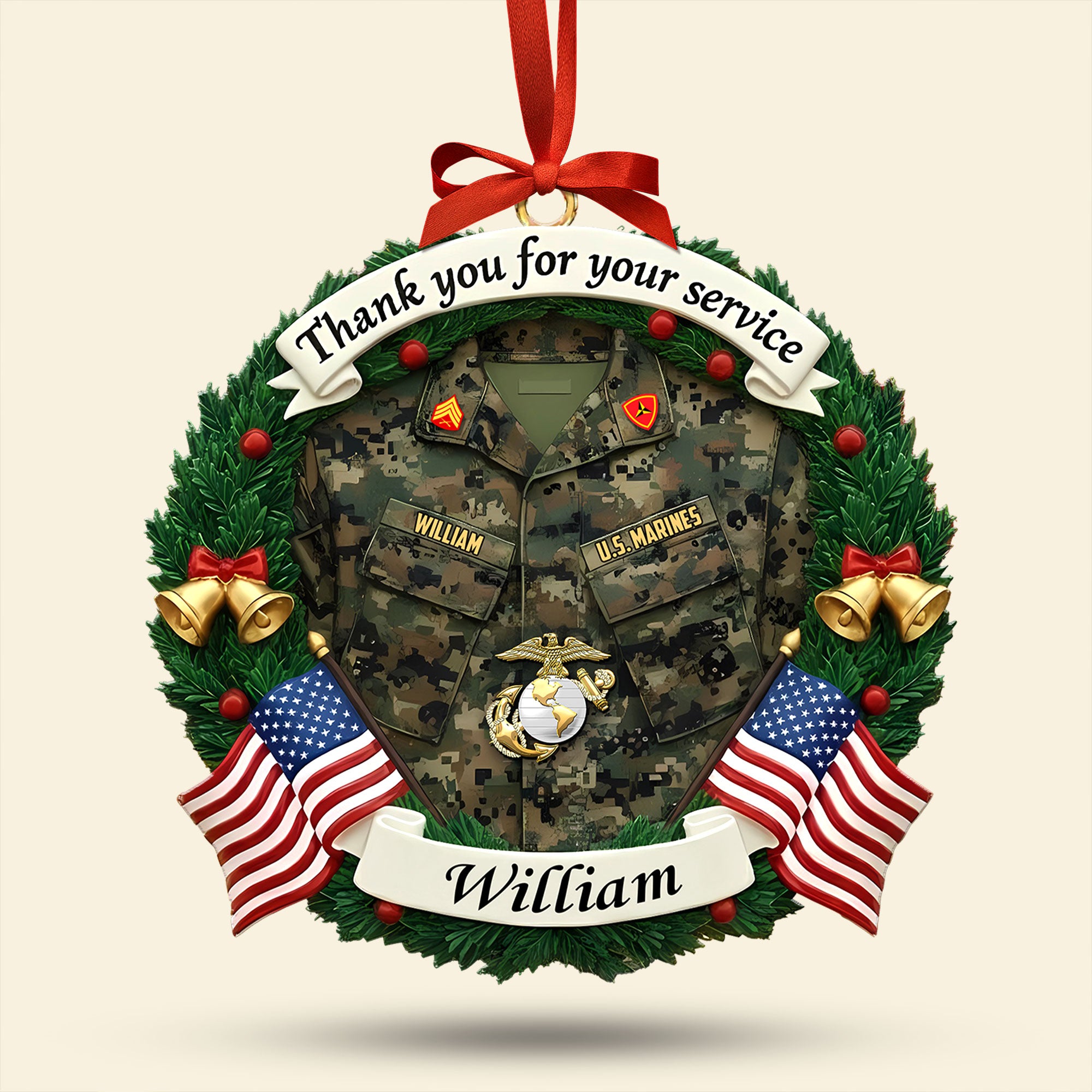 Honoring Heroes Military Christmas Ornament Personalized Gifts for Veterans 02KITI200925 - Image 3