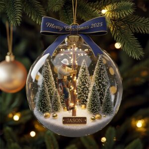Alternative view of Honoring the Lineman Christmas Ornament Personalized Gifts For Lineman 02PGLU061025