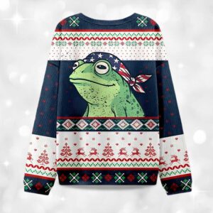 Alternative view of Hop Frog Resist Ugly Christmas Sweater