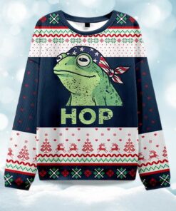 Hop Frog Resist Ugly Christmas Sweater
