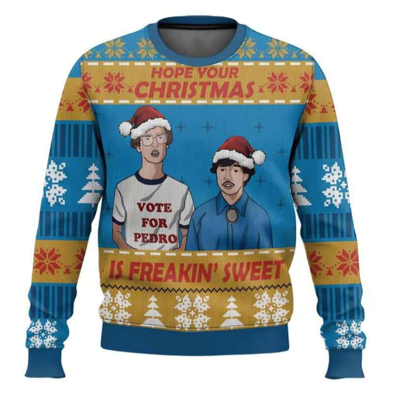 Hope Your Christmas Is Freakin' Sweet Napoleon Dynamite Ugly Christmas Sweater