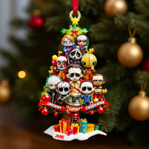 Horror Christmas Tree Ornament, Personalized Gifts For Horror Fans 02qhdt071025