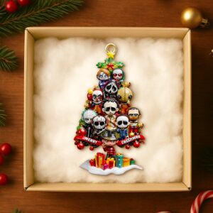 Alternative view of Horror Christmas Tree Ornament, Personalized Gifts For Horror Fans 02qhdt071025