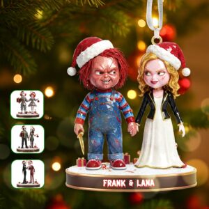 Alternative view of Horror Couple Ornament - Personalized Gift For Couple Christmas Ornament 01OHMG101025