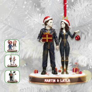 Horror Couple Ornament - Personalized Gift For Couple Christmas Ornament 01OHMG101025