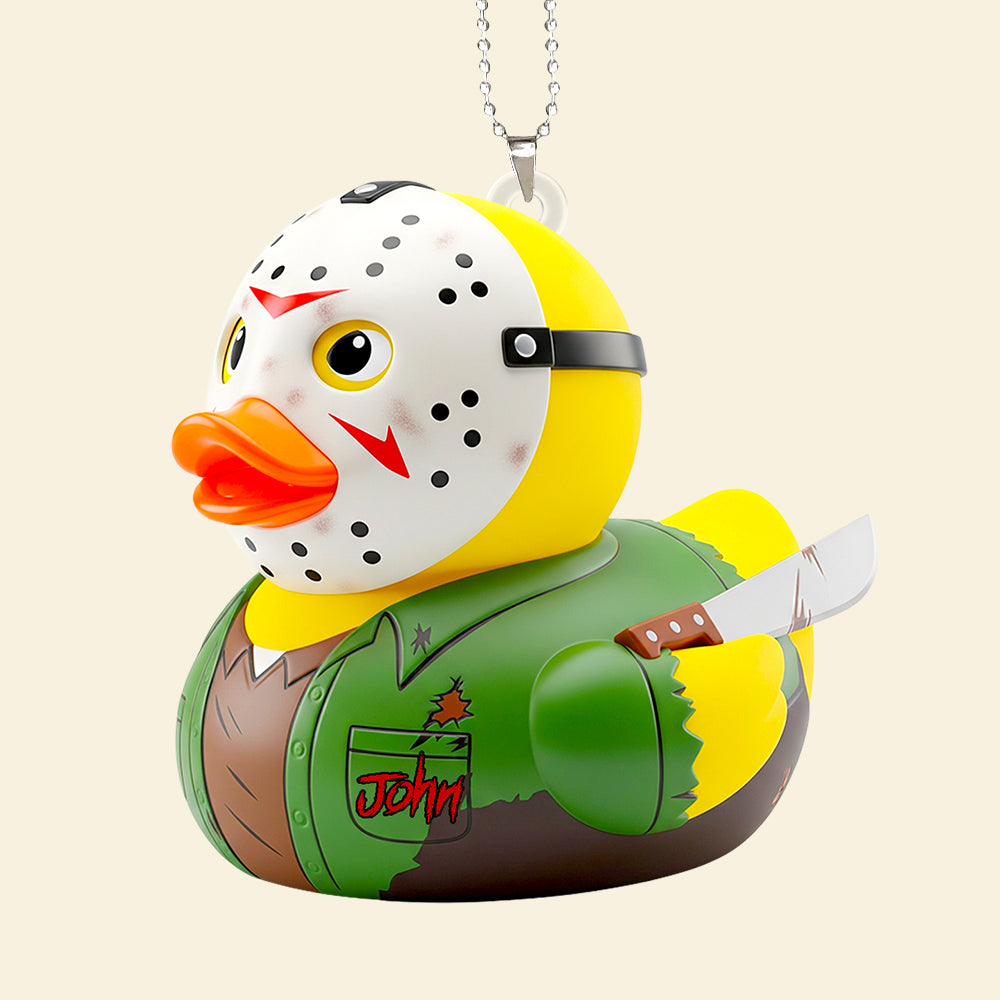 Horror Duck Car Ornament Personalized Gifts For Movie Fans 01PGDT210825 - Image 3
