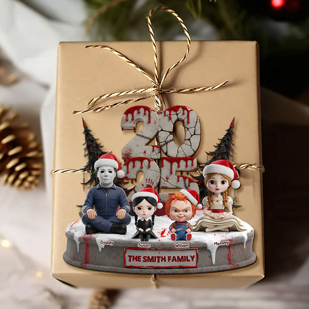 Horror Family Ornament - Personalized Gifts For Family 05ohti131025 - Image 4