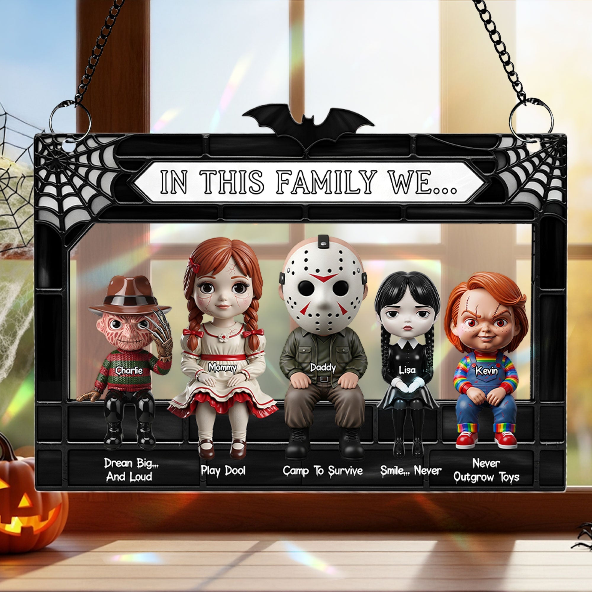 Horror Family Suncatcher - Personalized Gifts For Family 02ohti080825