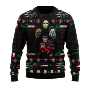 Horror Killer Christmas Halloween Ugly Sweater