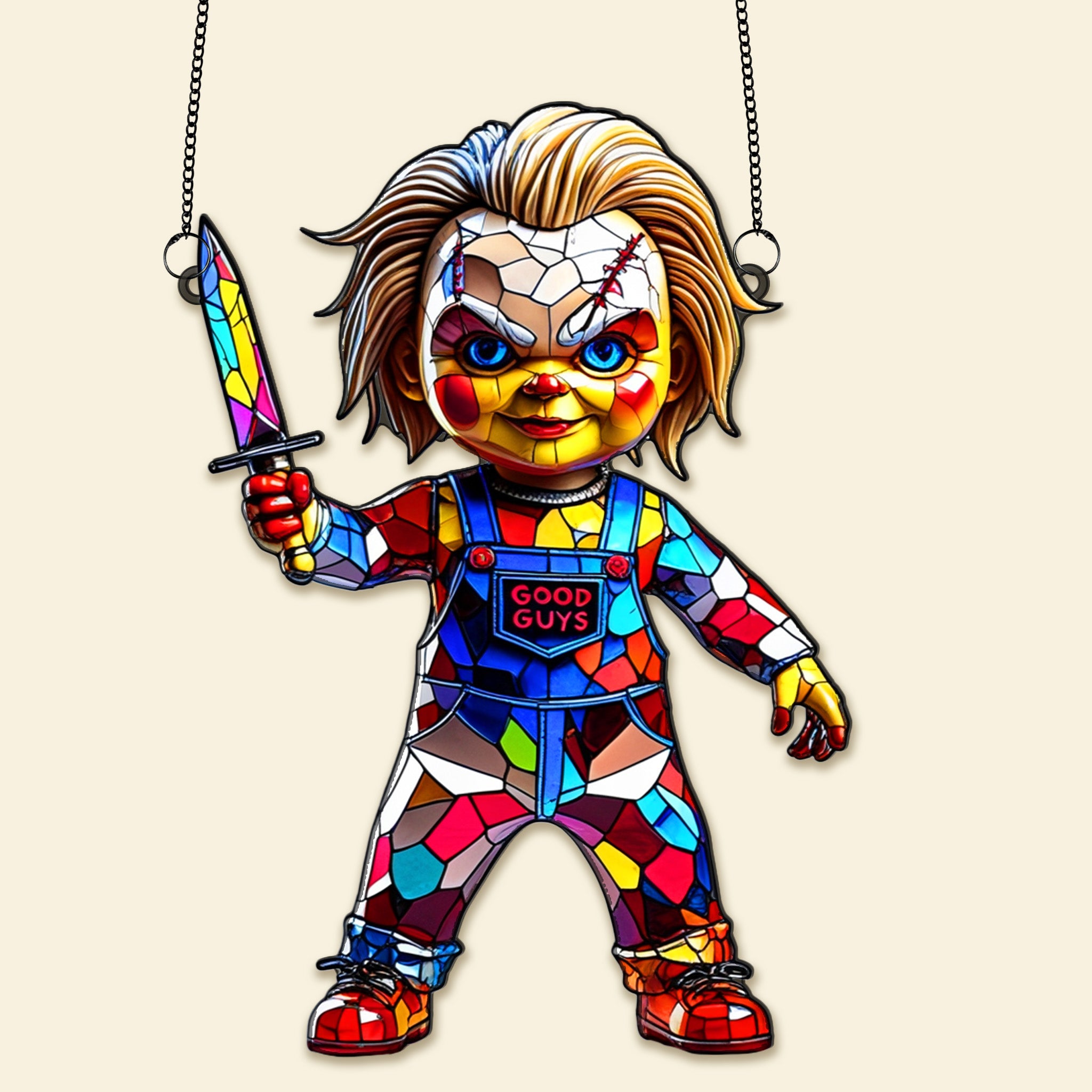 Horror Movie Halloween Suncatcher Ornament - Personalized Gifts For Halloween 01TGMG230825 - Image 5