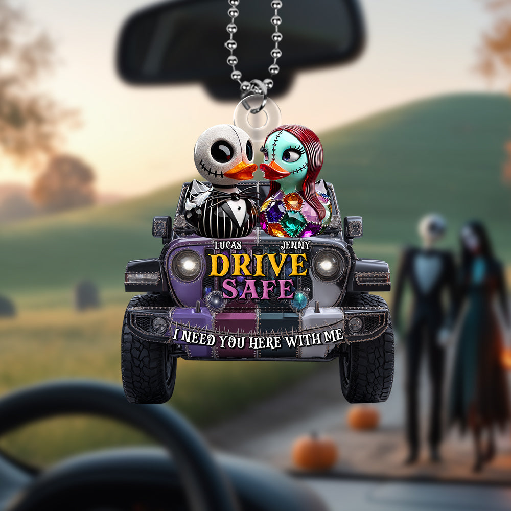 Horror Offroad Couple Car Ornament - Personalized Gifts For Couple 02tgtn280525