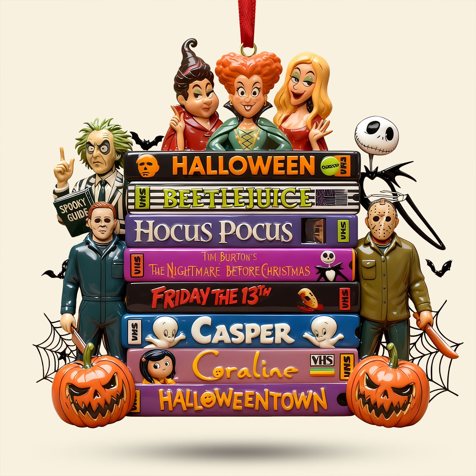 Horror Tape Stack Ornament, Personalized Christmas 02qhti161025 - Image 3